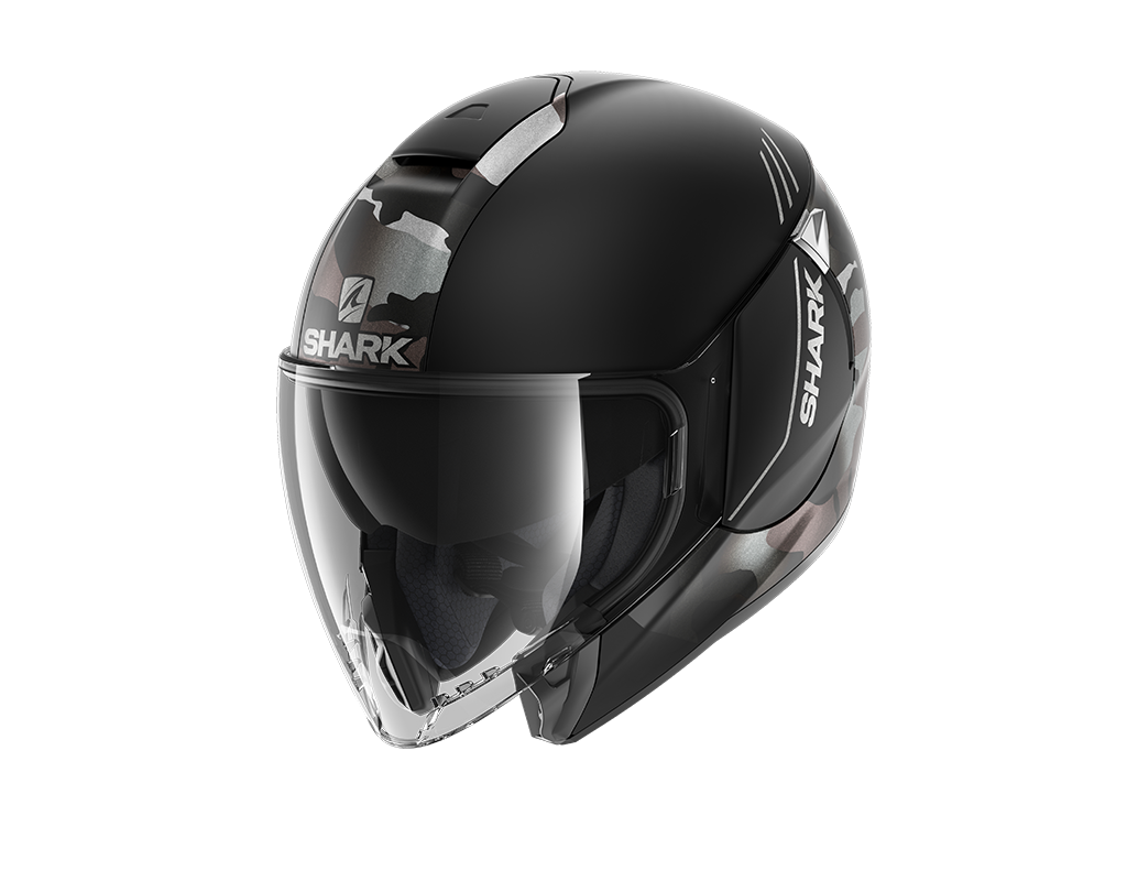 Casco Jet Shark CITYCRUISER GENOM Mat Black Silver Anthracite