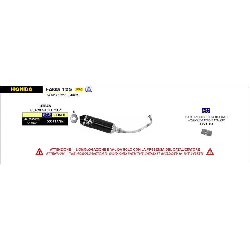 ESCAPE ARROW 53541ANN HONDA FORZA 125 21-23