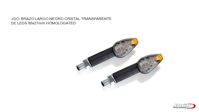 Intermitentes Moto Puig Lanza Leds Homologados Juego Negro/Aluminio