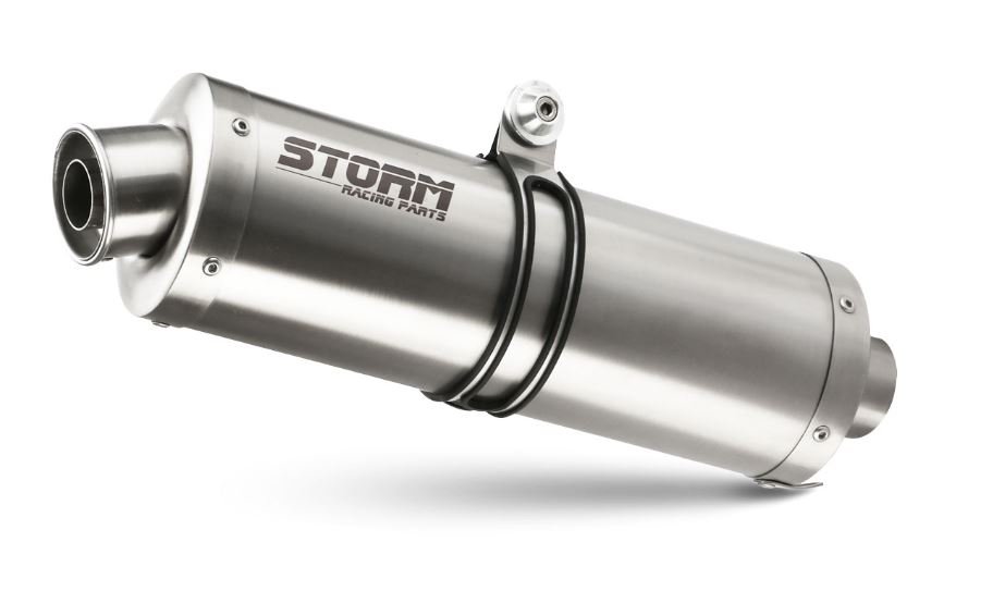 Échappement homologué Storm OVAL en acier inox pour MOTO MORINI X