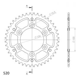 Kit de arrastre DID reforzado negro con retenes para Ducati Monster 620 02-04/Monster Dark 620 02-04