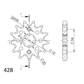 Kit de transmission DID standard noir Sans Joints Spy pour Yamaha 125 YBR 05-06