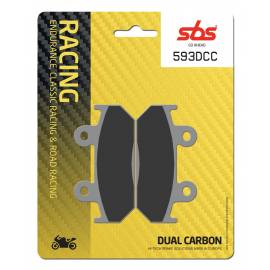 Pastillas de freno SBS 593DCC de compuesto Dual Carbono Classic