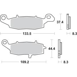 Pastillas de freno SBS 705DC de compuesto Dual Carbono