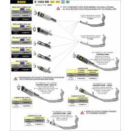 Échappement Arrow Race-Tech homologué en Aluminium pour BMW S 1000 RR 19-23