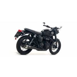 Escape Arrow Pro-Racing homologado en acero inox. negro para Triumph BONNEVILLE T100 17-20