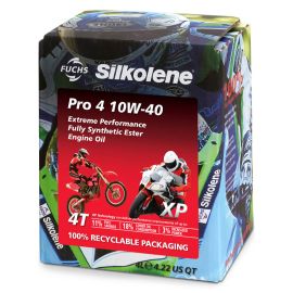 Huile moteur Silkolene Pro 4 10W-40 boîte recyclable 4 Litres