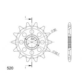 Kit de arrastre DID standard negro sin retenes para Yamaha WR F 250 05-06