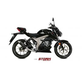 Escape completo homologado Storm GP Acero negro para SUZUKI GSX-S 125 17-20 | GSX-R 125 17-20