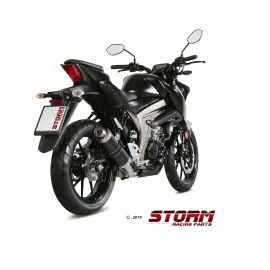 Escape completo homologado Storm GP Acero negro para SUZUKI GSX-S 125 17-20 | GSX-R 125 17-20