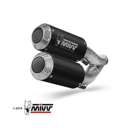 Ligne complète non homologué Mivv MK3 en Acier noir pour HONDA CB 650 / F 14-18