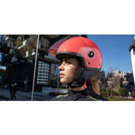 Casco Demi-Jet Tucano Urbano Elmettin Rosa Coral Brillo