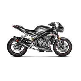 Escape Akrapovic no homologado en carbono para TRIUMPH STREET TRIPLE 765 / R / RS 17-19