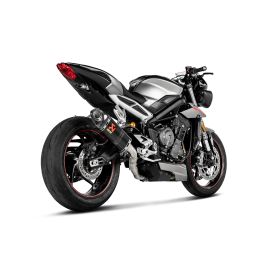 Escape Akrapovic no homologado en carbono para TRIUMPH STREET TRIPLE 765 / R / RS 17-19