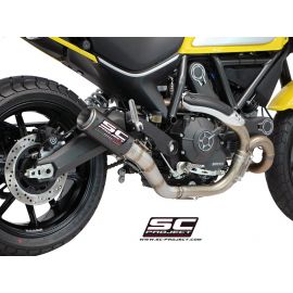 Pot d'échappement non homologué SC-Project CR-T en carbone pour DUCATI SCRAMBLER 800 15-16