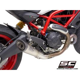 Pot d'échappement non homologué SC-Project S1 en titane pour DUCATI MONSTER 797 17-20