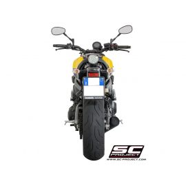 Ligne d'échappement complete homologué SC-Project Conic 70'S en acier inox. en noir pour YAMAHA MT-09 14-16