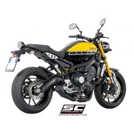 Ligne d'échappement complete homologué SC-Project Conic 70'S en acier inox. en noir pour YAMAHA MT-09 14-16