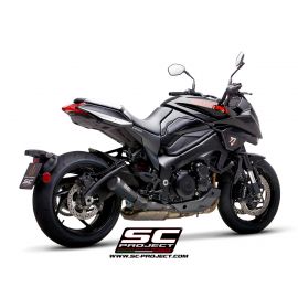 Escape homologado SC-Project Conic 70\\\'s en acero inox. en negro para SUZUKI Katana 19-20