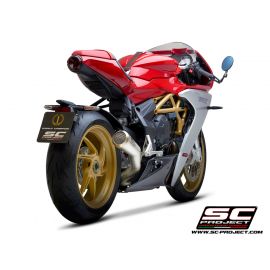 Pot d'échappement non homologué SC-Project Conic 70's en acier inox. pour MV AGUSTA Superveloce 800 19-21