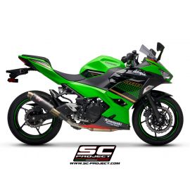 Pot d'échappement non homologué SC-Project GP-M2 en carbone pour KAWASAKI NINJA 400 18-20