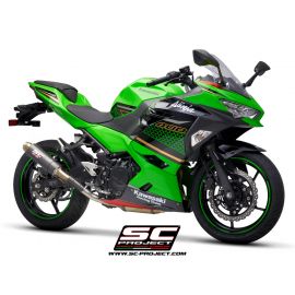 Pot d'échappement non homologué SC-Project GP-M2 en carbone pour KAWASAKI NINJA 400 18-20