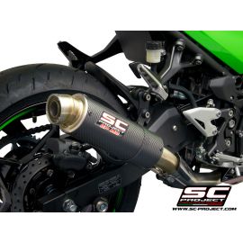 Pot d'échappement non homologué SC-Project GP-M2 en carbone pour KAWASAKI NINJA 400 18-20