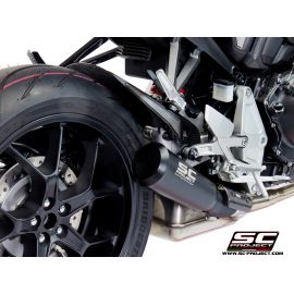 Pot d'échappement homologué SC-Project Conic 70's en acier inox. en noir pour HONDA CB 1000 R 18-20