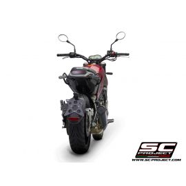 Escape homologado SC-Project Conic 70\'s en acero inox. en negro para BENELLI LEONCINO 500 Trail 17-20