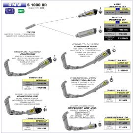 Échappement complet Arrow Race-Tech non homologué en titane pour BMW S1000R 14-16|S 1000 RR 15-18