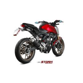 Escape completo homologado Storm GP en acero negro para HONDA CB 125 R NEO SPORTS CAFÉ 21-24