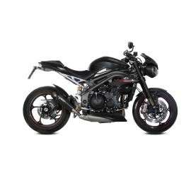 Échappement non homologué Mivv X-M5 en Acier noir pour TRIUMPH SPEED TRIPLE 1050 / R / S / RS 18-20