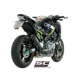 Pot d'échappement homologué SC-Project S1 en titane noir pour KAWASAKI Z 900 / A2 17-20