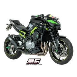 Pot d'échappement homologué SC-Project S1 en titane noir pour KAWASAKI Z 900 / A2 17-20