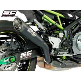 Pot d'échappement homologué SC-Project S1 en titane noir pour KAWASAKI Z 900 / A2 17-20