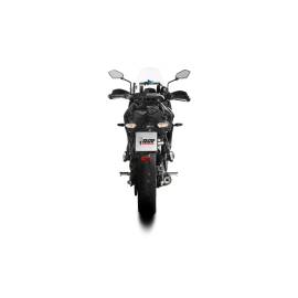 Escape completo aprovado Mivv OVAL em aço inoxidável pintado de preto para KAWASAKI VERSYS 650 21-23