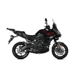 Escape completo aprovado Mivv OVAL em aço inoxidável pintado de preto para KAWASAKI VERSYS 650 21-23