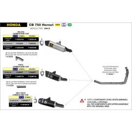 Échappement Arrow Veloce Non homologué en Aluminium Noir pour HONDA CB 750 HORNET 2023