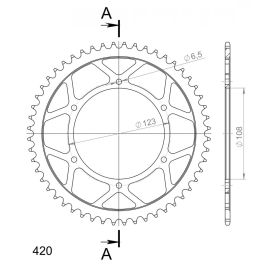 Couronne Supersprox RFE-1133-BLK en acier en noir