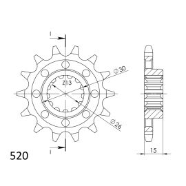 Piñón Supersprox de acero CST-1404.2