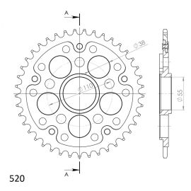 Couronne Supersprox Stealth RST-733-BLK en acier/aluminium en [couleur]