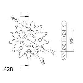 Piñón Supersprox de acero CST-1263.1