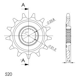 Piñón Supersprox de acero CST-1326.1