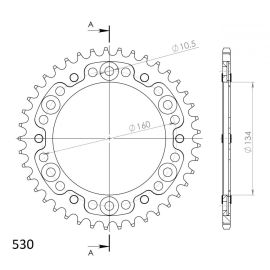 Couronne Supersprox Stealth RST-1306-BLU en acier/aluminium en [couleur]