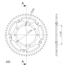 Couronne Supersprox Stealth RST-457-BLK en acier/aluminium en [couleur]