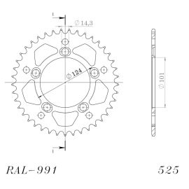 Couronne Supersprox RAL-991-BLK en acier en noir