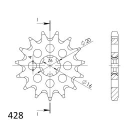 Rodas dentadas Supersprox de aço CST-416.1