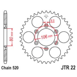 Corona JT Sprockets JTR22 de acero