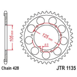 Corona JT Sprockets JTR1135 de acero