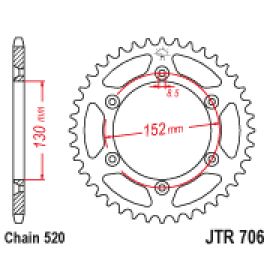 Corona JT Sprockets JTR706 de acero